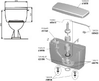 Splachovací nádržka WC SAM T-2450